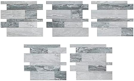 Aspect Peel and Stick Collage Tile in Ocean Corridor (5-Pack)