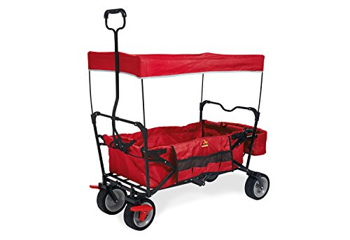 Pinolino Kinderträume GmbH Paxi DLX carritos de Camping Black,Red - Carritos de Camping (Black,Red, Polyurethane (PU), Steel, 70 kg, 590 mm, 1240 mm)