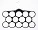 Kenton Grey Adults Size, Premium Heavyweight Velvet Scarf/Accessory Hangers – Ultra-Thin, Space Saving, No-Slip, Strong & Durable - Set of 2, 14 Hole, Black