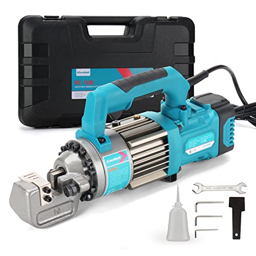 Image of 5 /8 Inch Electric Hydraulic Rebar Cutter, Portable Rebar Cutter, Cutting up to 4-16mm #5 Rebar, Cutting Speed 1-1.5S 1000W RC16B (Blue)