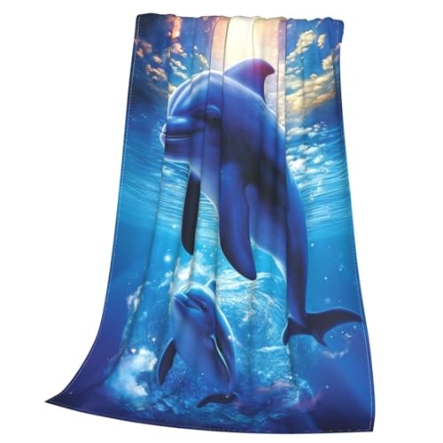 Couverture micro polaire dauphin pour vos soirées cocooning - 4