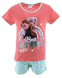 Frozen Mädchen Kurz Pyjama Schlafanzug (Koralle,8 Jahre)