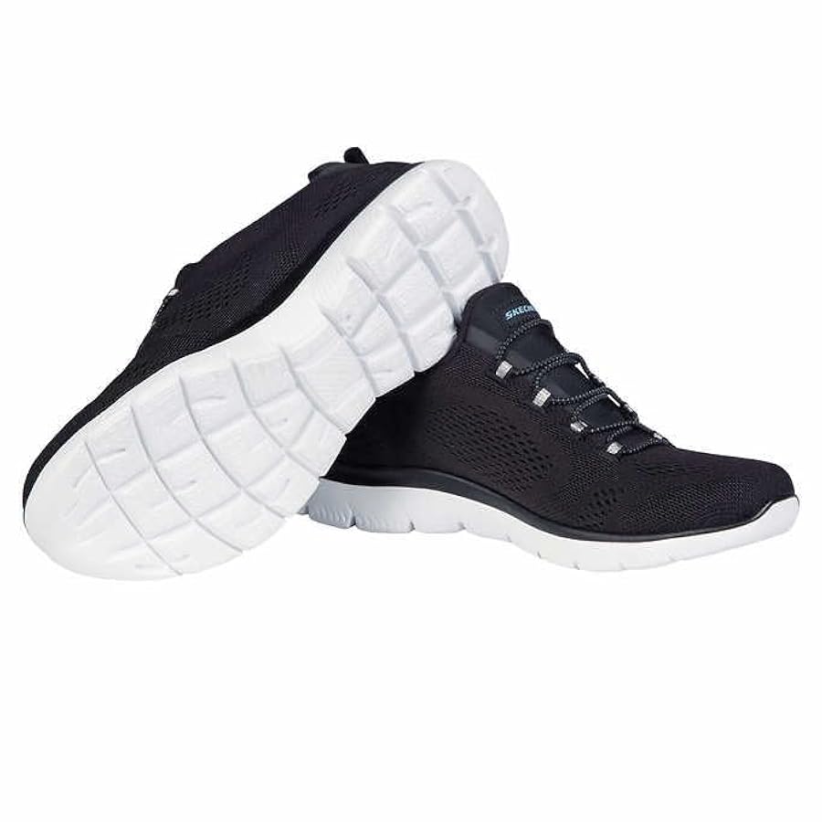 Amazon.com | Skechers Womens Summit Sneaker, Black/Blue, 7.5