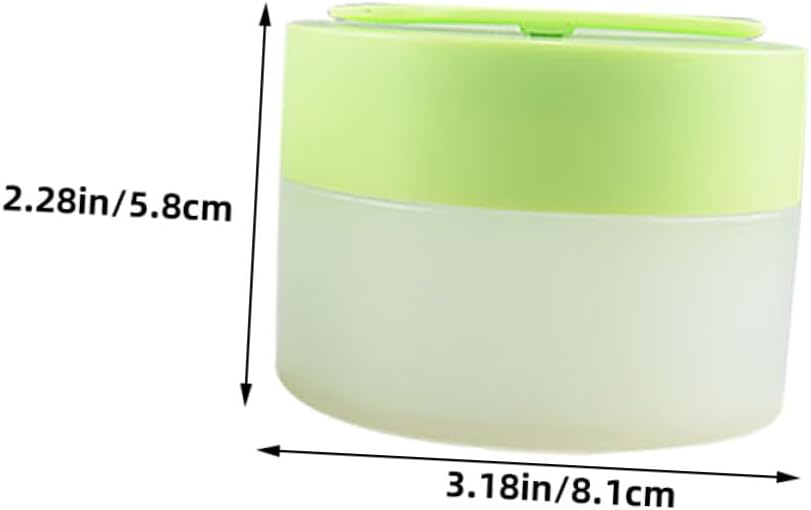 TEHAUX 6pcs 110g Frosted round Plastic Jars with Magnetic Spoon and Replaceable Inner Liners Refillable Cosmetic Sample Containers for Face Cream Travel Storage image 2