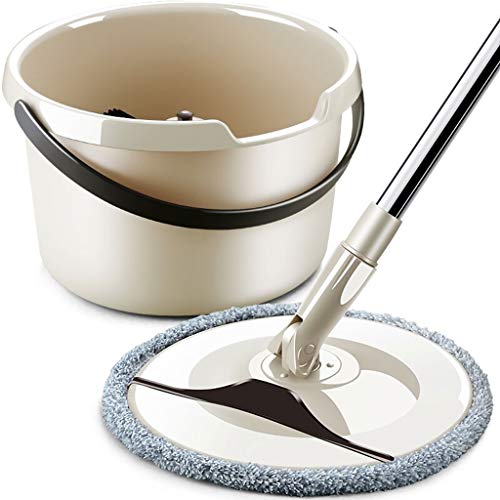 Tragbares Design Mop Geeignet for Haushaltsreinigung, Folding Rotary Mop Waschen und Trocknen 2-in-1 Automatische Mop saugfähiges Tuch, Gold