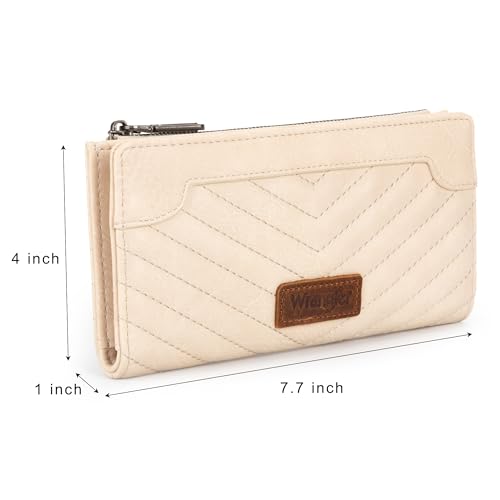 Image of Wrangler Minimalist Wallet for Women Credit Card Wallet Ladies Travel Wallets Monederos de Mujer Card Cases & Money Organizers with Smooth Zippers Tan