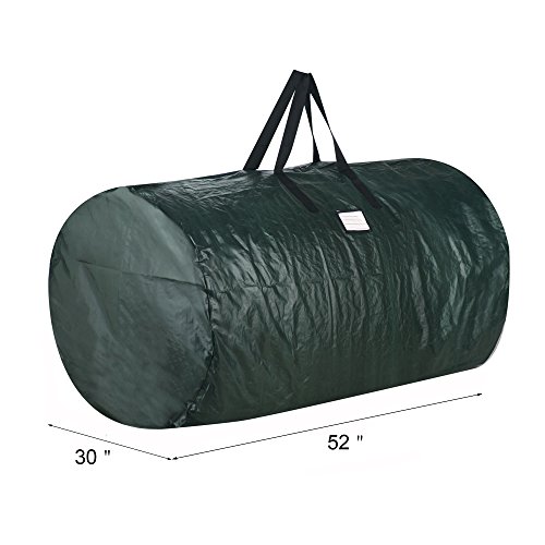 Elf Stor Christmas Tree Duffel Bag, store up to a 7.5 ft Artificial Tree, with carry handles for easy transport, Green