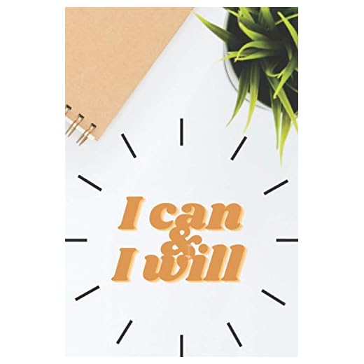 I can and i will: Nice notebook journal.Blank lined notebook .120 pages .size 6"x9" .