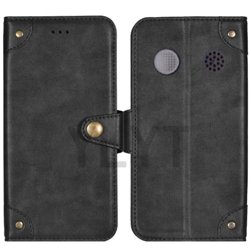 Image of HsinchuTien Magnetic Clasp Black Flip Leather Retro Cover With Stand Wallet Case With Card Slots For TTfone Jupiter 2 TT850