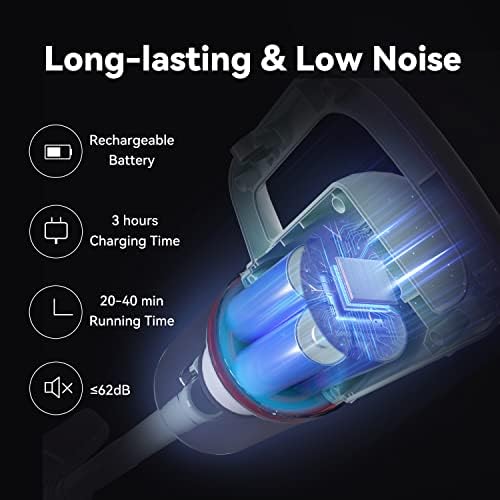 KEROMEE Cordless Vacuum Cleaner;Lightweight Stick Vacuum Cleaner(5rd