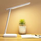 Necomi® LED Desk Lamp, Table Lamp for Computer/Desktop, Rechargeable, Eye-Caring, Touch Control with USB Charging Port-Bedside Table Lamp for Reading, Study Light for Kids, Home, Office White