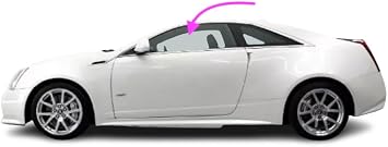 Driver Side Left Front Door Window Glass Compatible With 2011-2015 Cadillac CTS 2DR Coupe Models