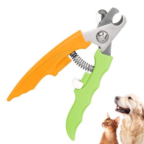 Histotree Yellow Green Dog Nail Clipper with Fish-Tail Ergonomic Handle Plier Style Dog Claw Clippers with Guard Heavy-Duty Dog Toenail Clippers Professional Pet Nail Trimmers for Large Dogs and Cats