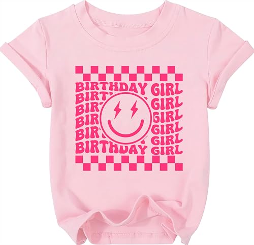 Image of YHHR Birthday Girl Shirt Tie Dye Girls Birthday Shirts 7-14 Year Kids Tops | Girls Birthday T Shirt, Cute B-Day Gifts Party Tops ,Birthday Outfits ,Letter Print Tees ,Graphic Short Sleeve Tee Tops