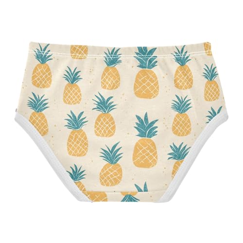 ZZKKO Watercolor Pineapple Girls Underwear Toddler Panties for Girls Comfort Brief Size 2-8T2