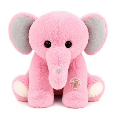 Image of Chi-Chimpu Toyss Pink Sitting Elephant Soft Toy 25cm for Kids & Baby