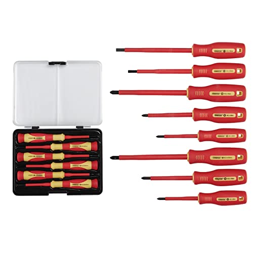 Draper 28028 VDE Approved Fully Insulated Screwdriver and Precision Screwdriver Set (14 Piece)