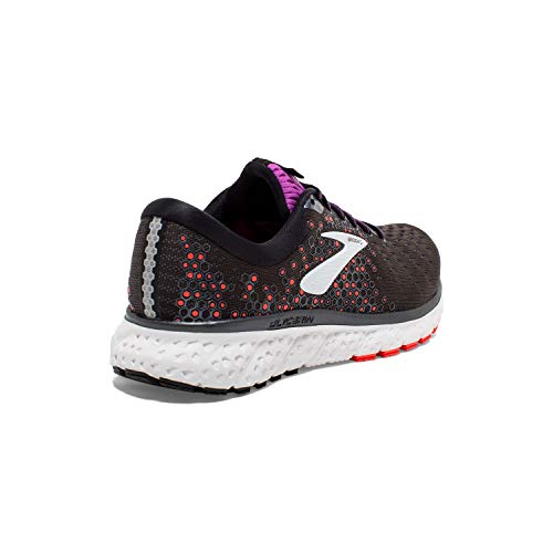Brooks Brooks Womens Glycerin 17 Running Shoe - Black/Fiery Coral/Purple - D - 7.0