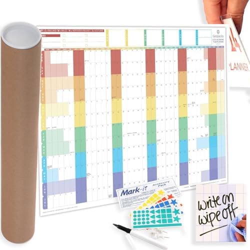 Map Marketing Academic Wall Planner 2023/2024 Laminated Mid Year Wall