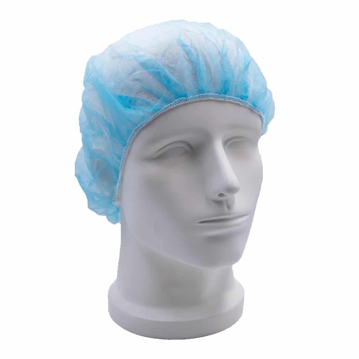 Vlies-Einweg-Bouffant Mob Cap Haarnetz Kopfbedeckung Staubdicht Elastisch Bulk für Krankenhaus Lebensmittel Küche Reinigung Labor Blau (600)