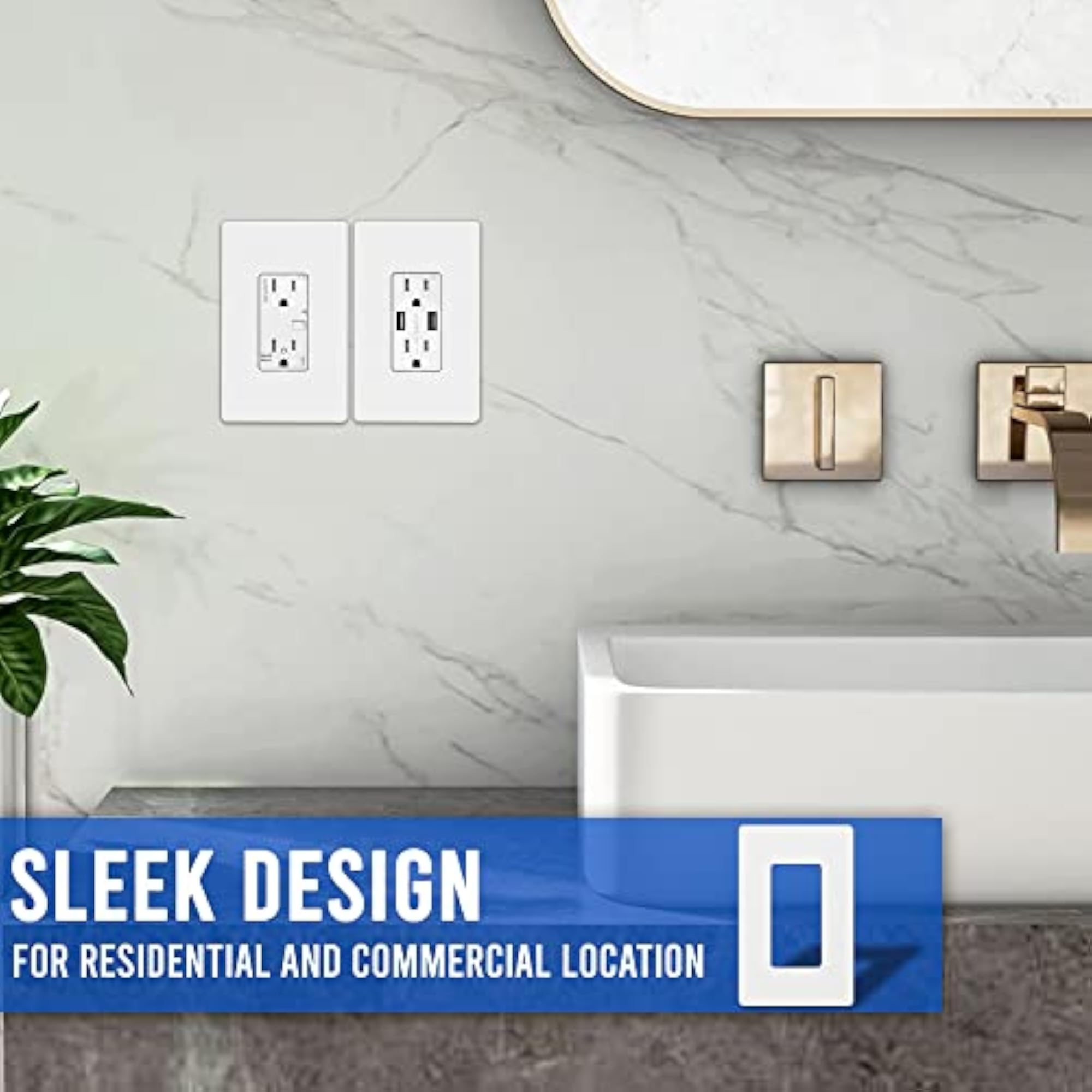 4-Gang Screwless Decorative Wall Plates