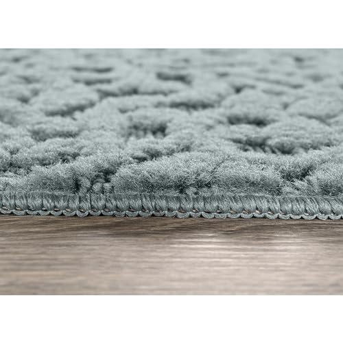 Garland Rug Ivy 12 Ft. X 12 Ft. Sea Foam Blue Geometric Solid Color Area Rug - Durable, Stylish, and Soft Rug for Living Rooms, Hallways, Bedrooms, and High-Traffic Areas by Garland Rug - Image 5