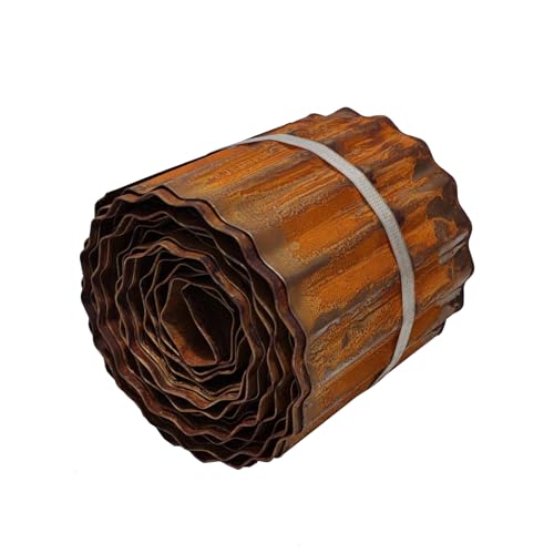 Metal Landscape Edging Border,6 inch × 20 feet Corrugated Garden