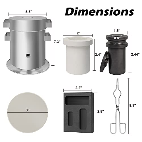 Gongyi 10 Ounces Mini Kiln Melting Furnace Kit Mapp Gas Torch Kiln Stainless Steel Material Gold Smelting Sliver Aluminum Recycle #TOP5