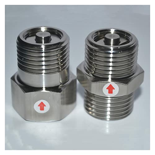 WFNKJTGO Válvula 1/2 'BSP NPT Macho Hilo Femenino 304 Acero Inoxidable válvula de retención Sanitaria unidireccional sin Retorno Resistente a Altas temperaturas(BSP Male to Male)