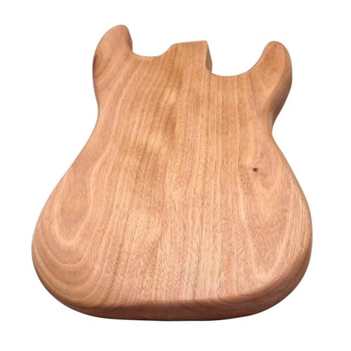 木製エレキギター本体 穴なしエレキギターボディ オクメウッド DIY アクセサリー