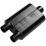 Flowmaster 40 Series Original Chambered Muffler – 2.50” Center In / 3” Offset Out – Aggressive Sound – 16-Gauge Aluminized Steel – For Muscle Cars, Street Rods, Trucks, SUVs & Strip Builds (425403)