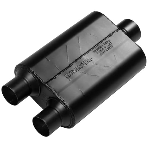 Flowmaster 40 Series Original Chambered Muffler – 2.50” Center In / 3” Offset Out – Aggressive Sound – 16-Gauge Aluminized Steel – For Muscle Cars, Street Rods, Trucks, SUVs & Strip Builds (425403) by Flowmaster - Used condition - US$76.71