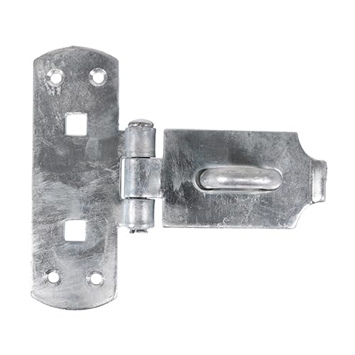 Vertical Pattern Bolt On Hasp & Staple - Heavy Duty - 6" - Hot Dipped Galvanised - VHS6GB - Fixings Not Included
