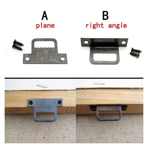 Image of CHATROOM 50pcs Black T Shape Sawtooth Saw Tooth Picture Photo Oil Painting Mirror Frame Wall Hanger Hook with Screw(B Right Angle)