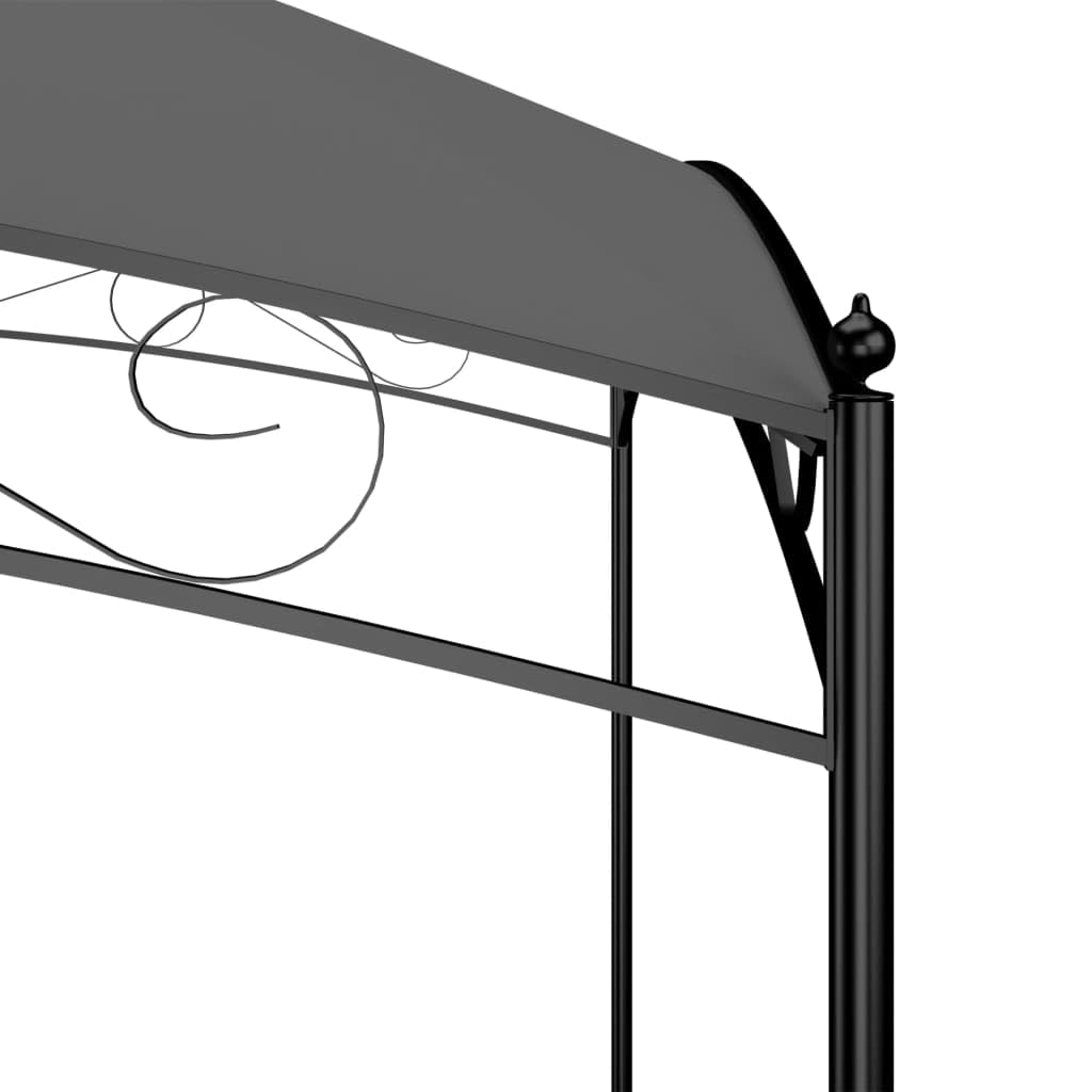 Gazebo 3 x 3 x 2,65 m, antracite, 180 g/m², con struttura in acciaio e tetto rivestito in poliammide, tenda di protezione per feste all'aperto, barbecue e picnic