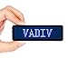VADIV LED Name Tag Business Badge Rechargeable Nametag Card ID with Magnet/Pin for Restaurant Shop Party Bar Luggage Bag (Windows Only),48x12 Pixels Blue