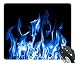 1 X Gaming Blue Fire Mouse Pad Oblong Shaped Mouse Mat Design Natural Eco Rubber Durable Computer Desk Stationery Accessories Mouse Pads For Gift Support Wired Wireless or Bluetooth Mouse
