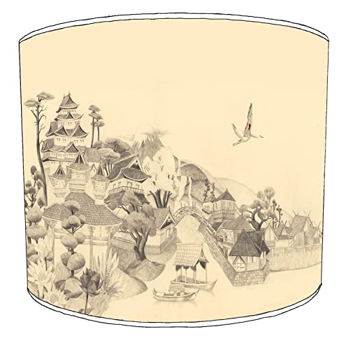 Orientalischer japanischer Lampenschirm für Deckenleuchte, 30 cm, 3 Größen Cover
