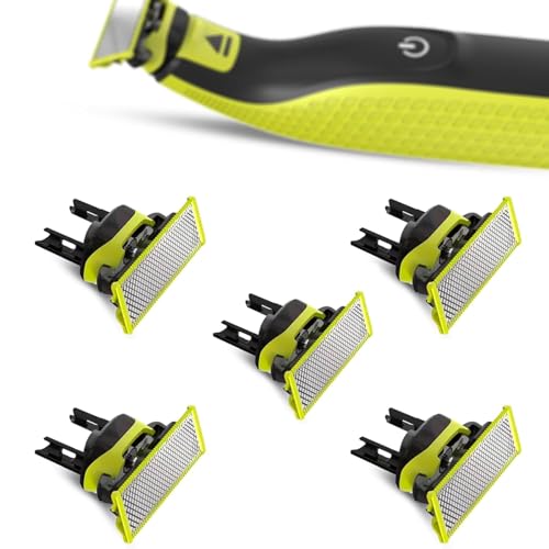 Cuchillas T-Blade de repuesto compatible con OneBlade de acero inoxidable x5