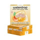 waterdrop® Tè Freddo alla PESCA, 36 cubetti per acqua Microdrink, insaporitore acqua, Tisane a freddo senza zucchero Con Vitamina C & B3, Bevanda Analcolica, The Nero, Ice Tea
