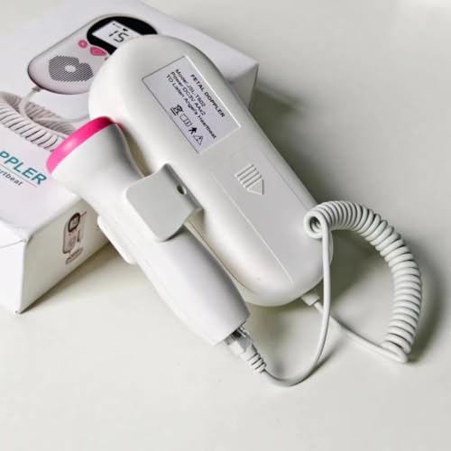 Image of Portable Fetal Doppler Baby Heart Monitor for Pregnancy with Inbuilt Speaker, Large Display Size | for Home & Clinic