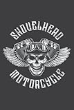  Shovelhead Motor Skull and Wings Nice: Lined Ruled Journal Notebook with 6x9 inches, 120 Pages