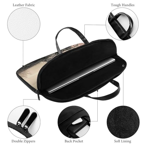Bolsa para laptop impermeable de cuero 15.6 pulgadas miniatura 4
