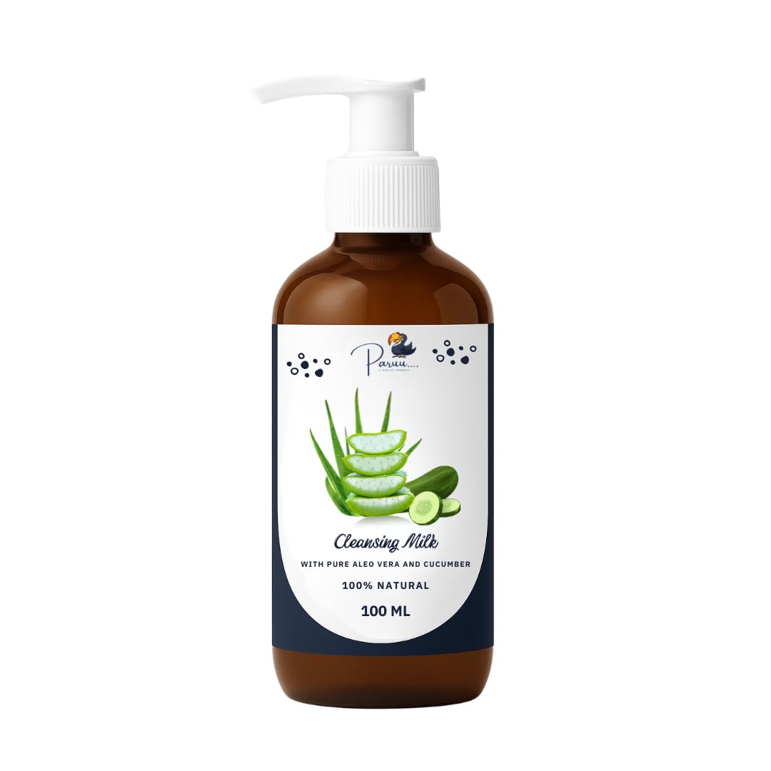 Paruu Cleansing Milk – Deep Cleanse, Hydrate & Nourish 100ml | Enriched with Aloe Vera, Cucumber & Vitamin E | Gentle Makeup Remover for Face | Suitable for All Skin Types-image-46