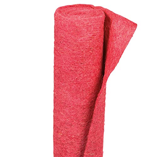 AFP Jutefilzmatte Winterschutz Pflanzen, rot, 50 x 150 cm/Naturmaterial Jutefilz/Stammschutz Bäume/Frostschutz Kübelpflanzen/Deko / 2 Jutesäckchen gratis