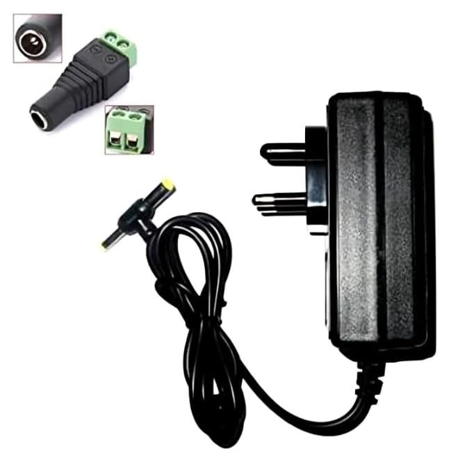 SixOhms 12V 2A Power Adaptor, Power Supply Ac Input 100-240V Dc Output 12Volt 2Amps Worldwide Adaptor & Dc Connectors Screw Type 120 W Adapter-image-8