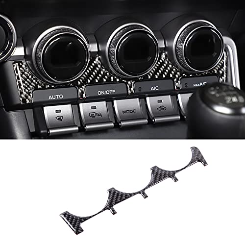 KELEIMAI トヨタ GR86 ZN8 スバル BRZ ZD8 2021 2022 2023 専用 アクセサリー リアルカーボンファイバー製 カーエアコンベント調節フレームステッカー おしゃれ デカール Subaru BRZ Toyota GR86 内