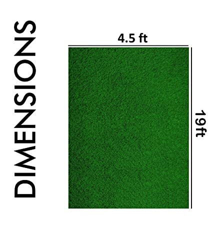Image of Yellow Weaves 35 Mm High Density Artificial Grass Carpet Mat For Balcony, Lawn, Door (4.5 X 19 Feet), Green