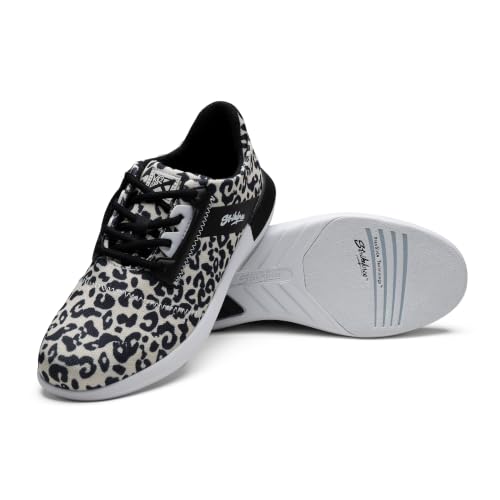 Image of KR Strikeforce Lux Womens Athletic Bowling Shoes with a #8 Slide Pad on Both Shoes for Right or Left Handed Bowlers
