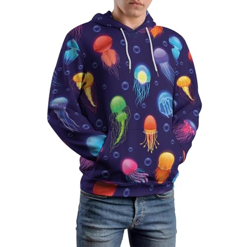 Vibrant Mushrooms Unisex Hoodie Men Womens Durable Pullover Casual Top Breathable Hooded Wicking Sweatshirt4